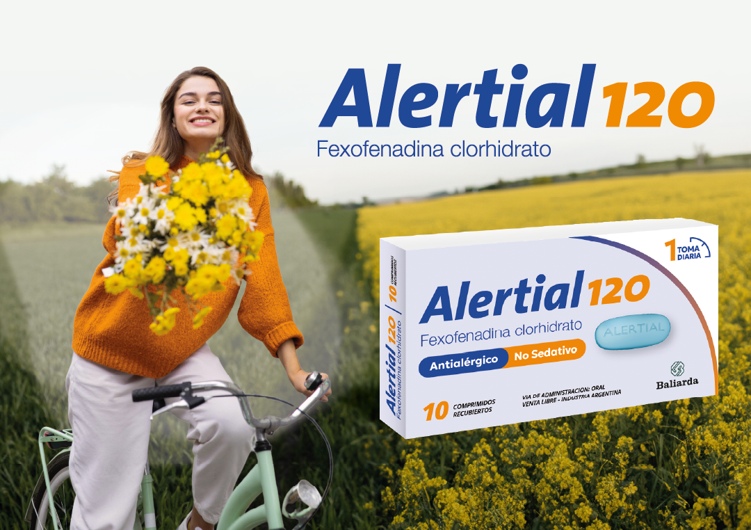 Alergia al polen tratada con Alertial.